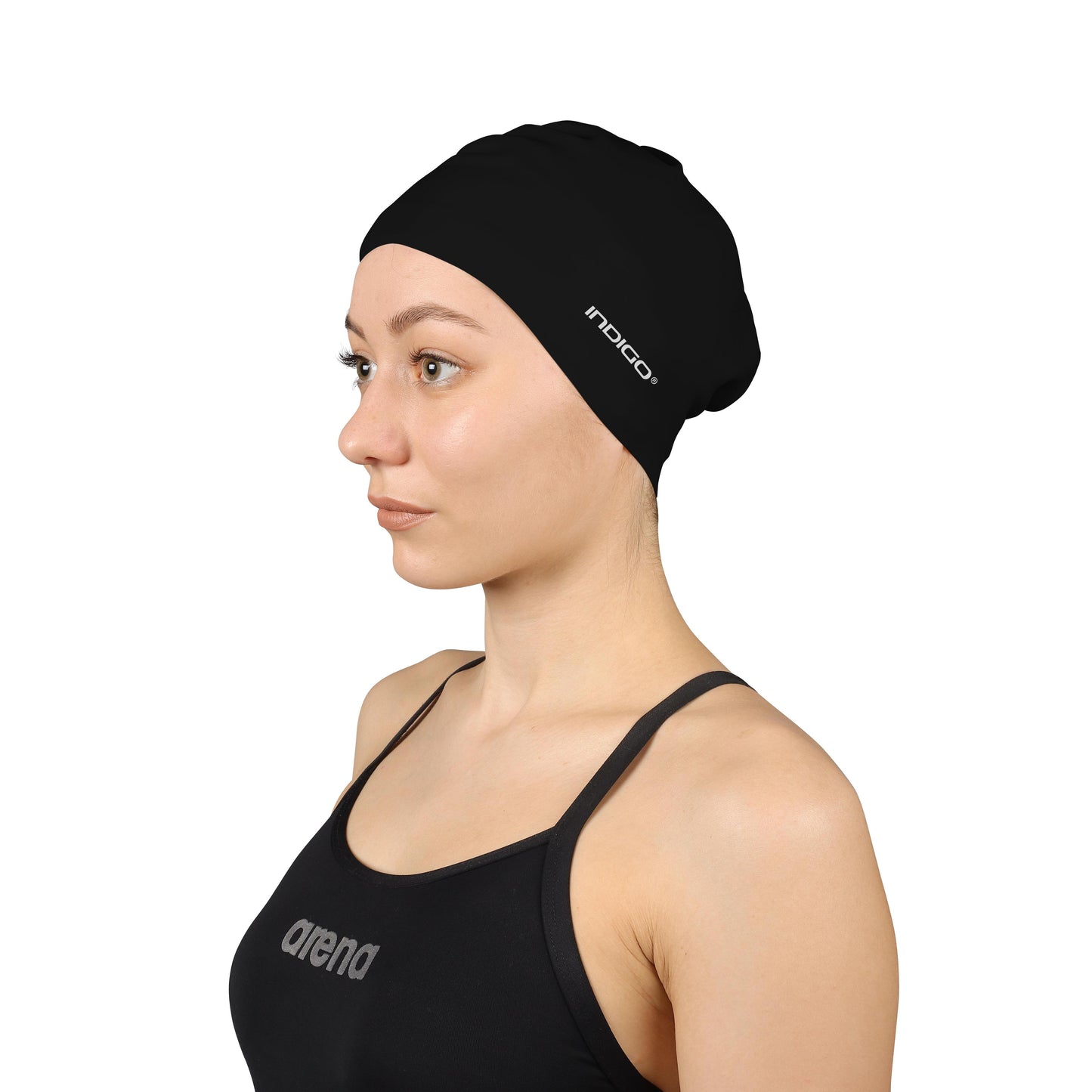 Swimming Cap Silicone for Long Hair INDIGO