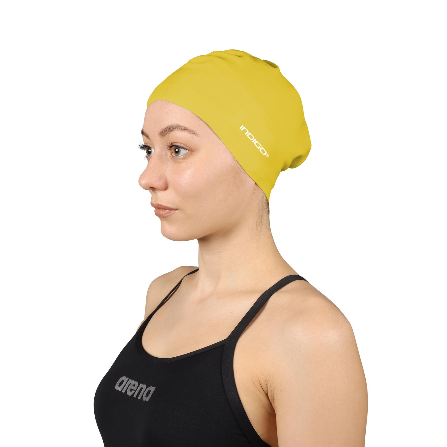 Swimming Cap Silicone for Long Hair INDIGO