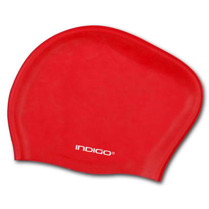 Swimming Cap Silicone for Long Hair INDIGO