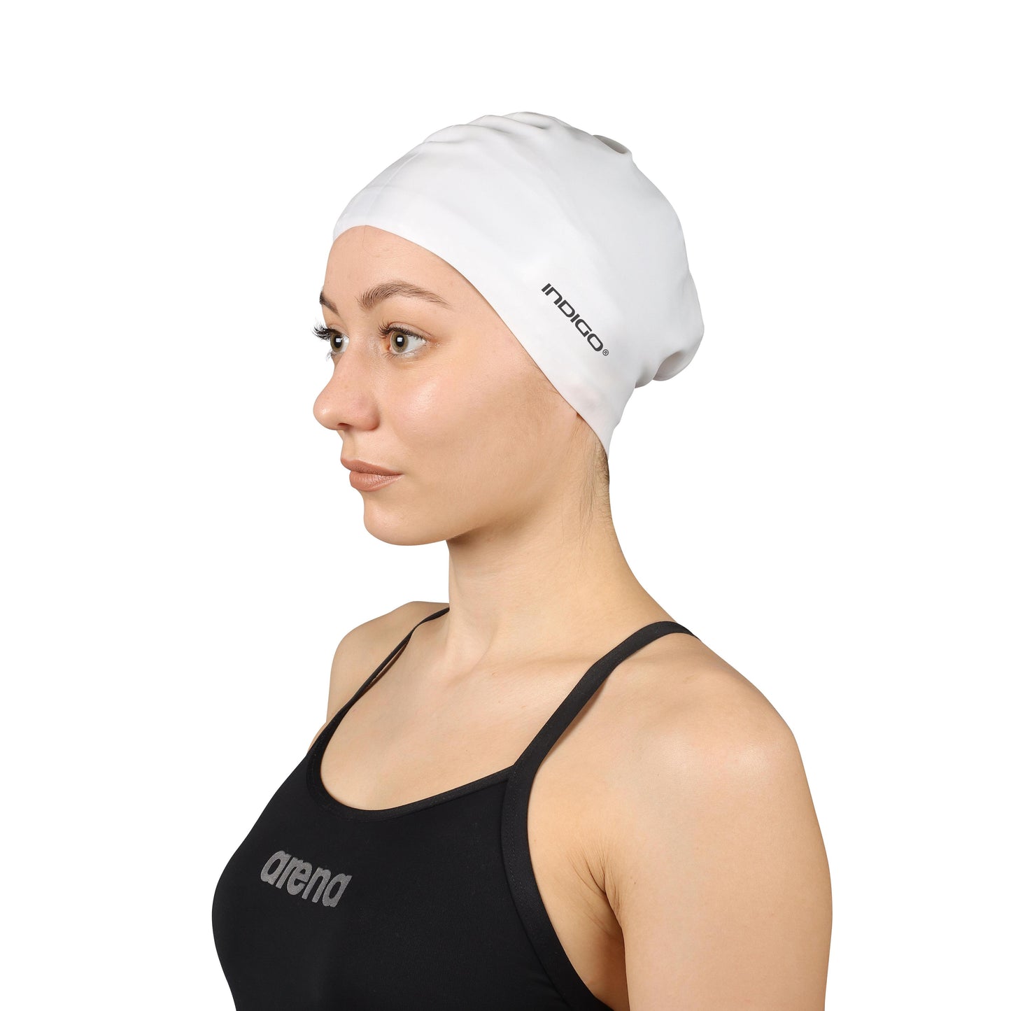 Swimming Cap Silicone for Long Hair INDIGO