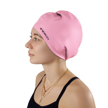 Gorro de Natación Silicona para Cabellos Largos Extra Grande INDIGO