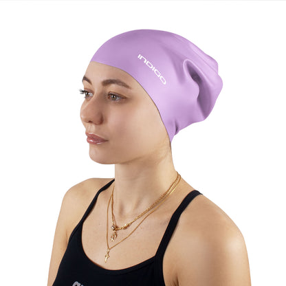 Gorro de Natación Silicona para Cabellos Largos Extra Grande INDIGO