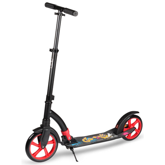 Trottinette Pliable Adultes Jusqu'à 100 Kg GO INDIGO Noir-Rouge