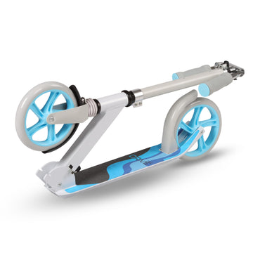 Patinete Plegable Adultos hasta 100 Kg DRIVE INDIGO Blanco-Azul Claro