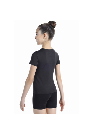 Elastic T-Shirt with Short Sleeves SOLO Black