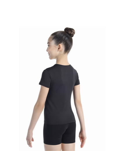 Elastic T-Shirt with Short Sleeves SOLO Black