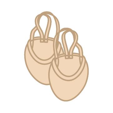 Toe Protectors With Combined Materials SOLO Beige