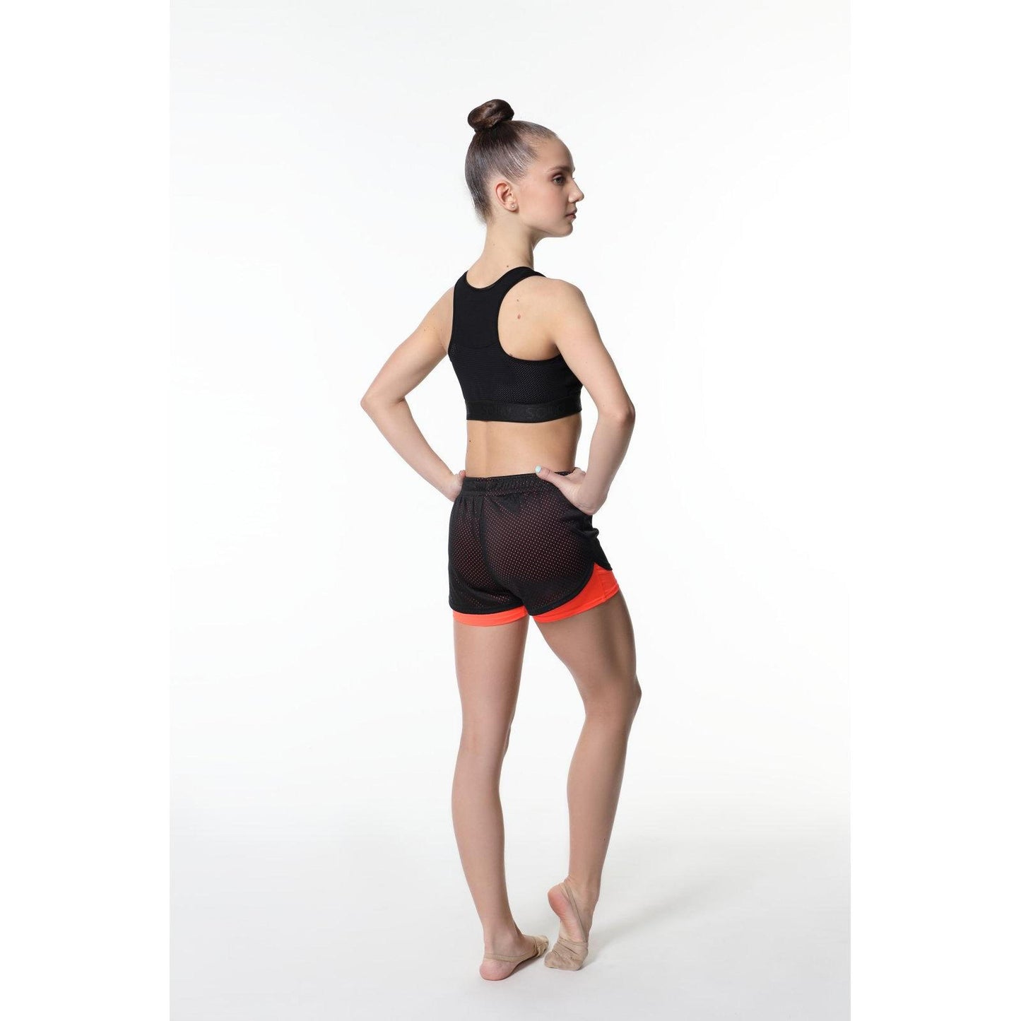 SOLO Double Shorts with Mesh Fabric