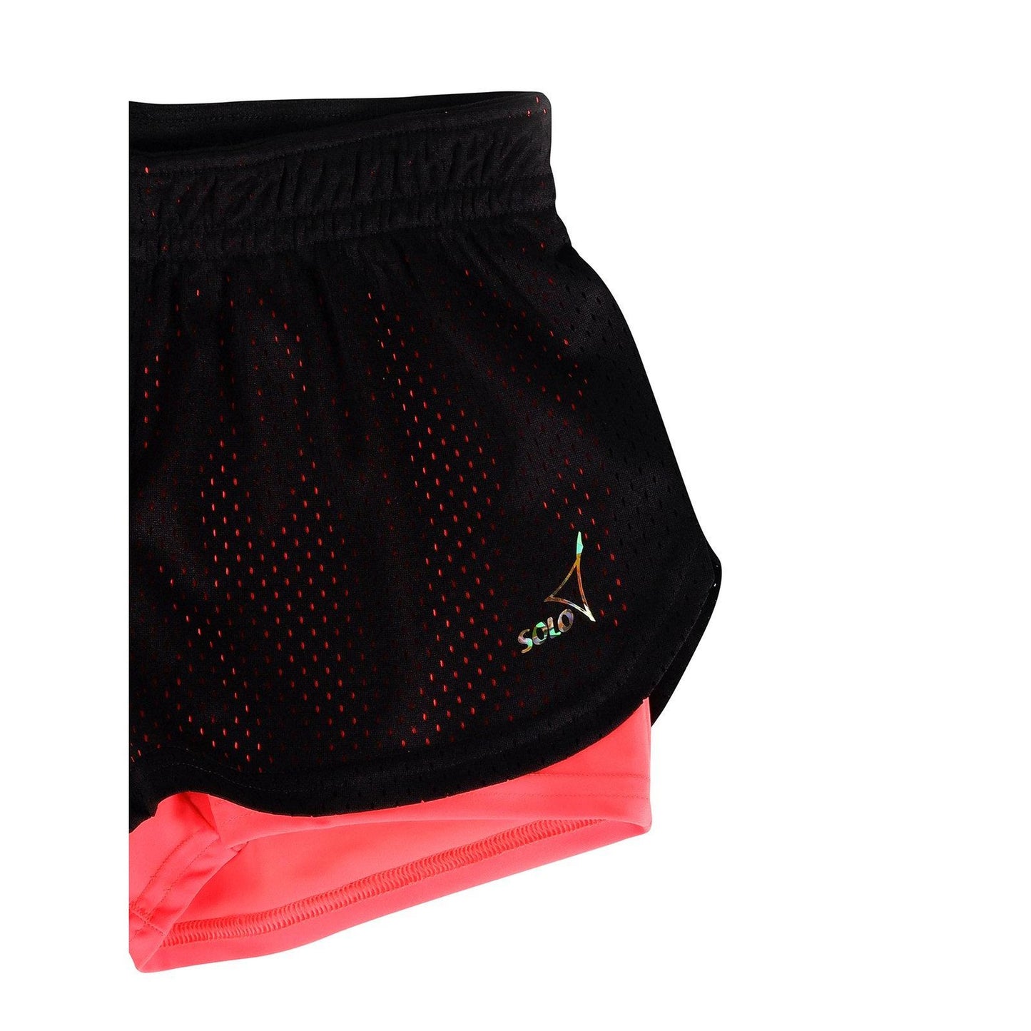 SOLO Double Shorts with Mesh Fabric