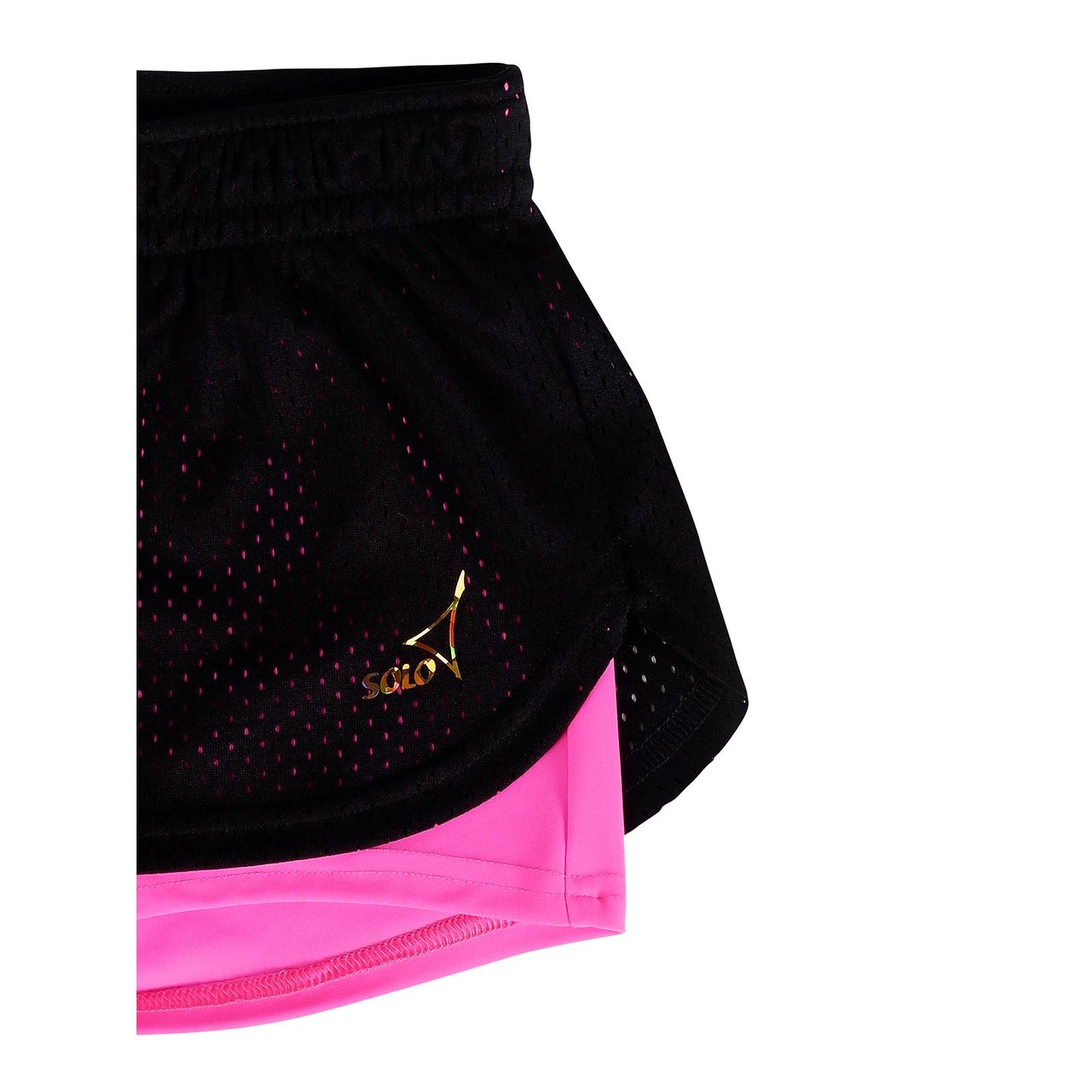 SOLO Double Shorts with Mesh Fabric