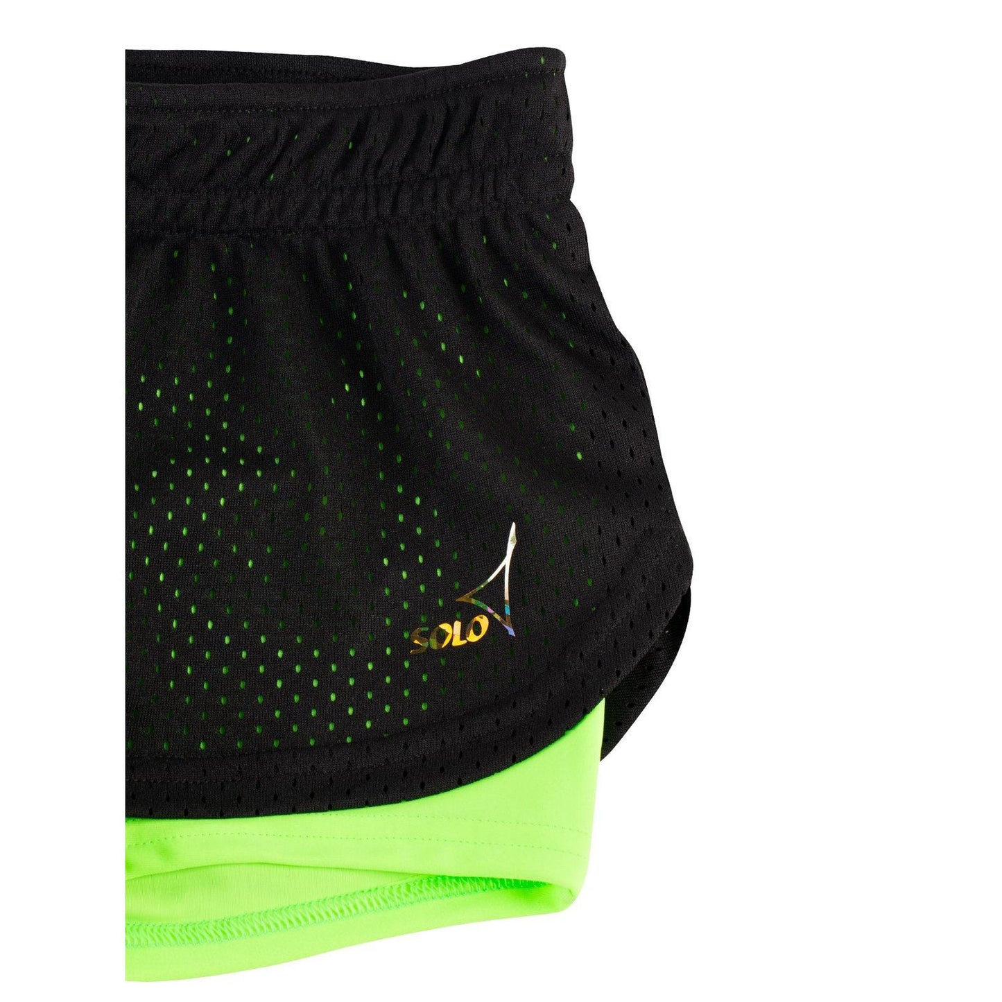 SOLO Double Shorts with Mesh Fabric