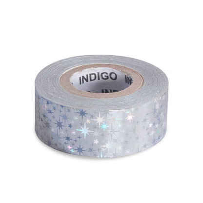 Rollo Adhesivo STARS INDIGO Plata 20mm*14m