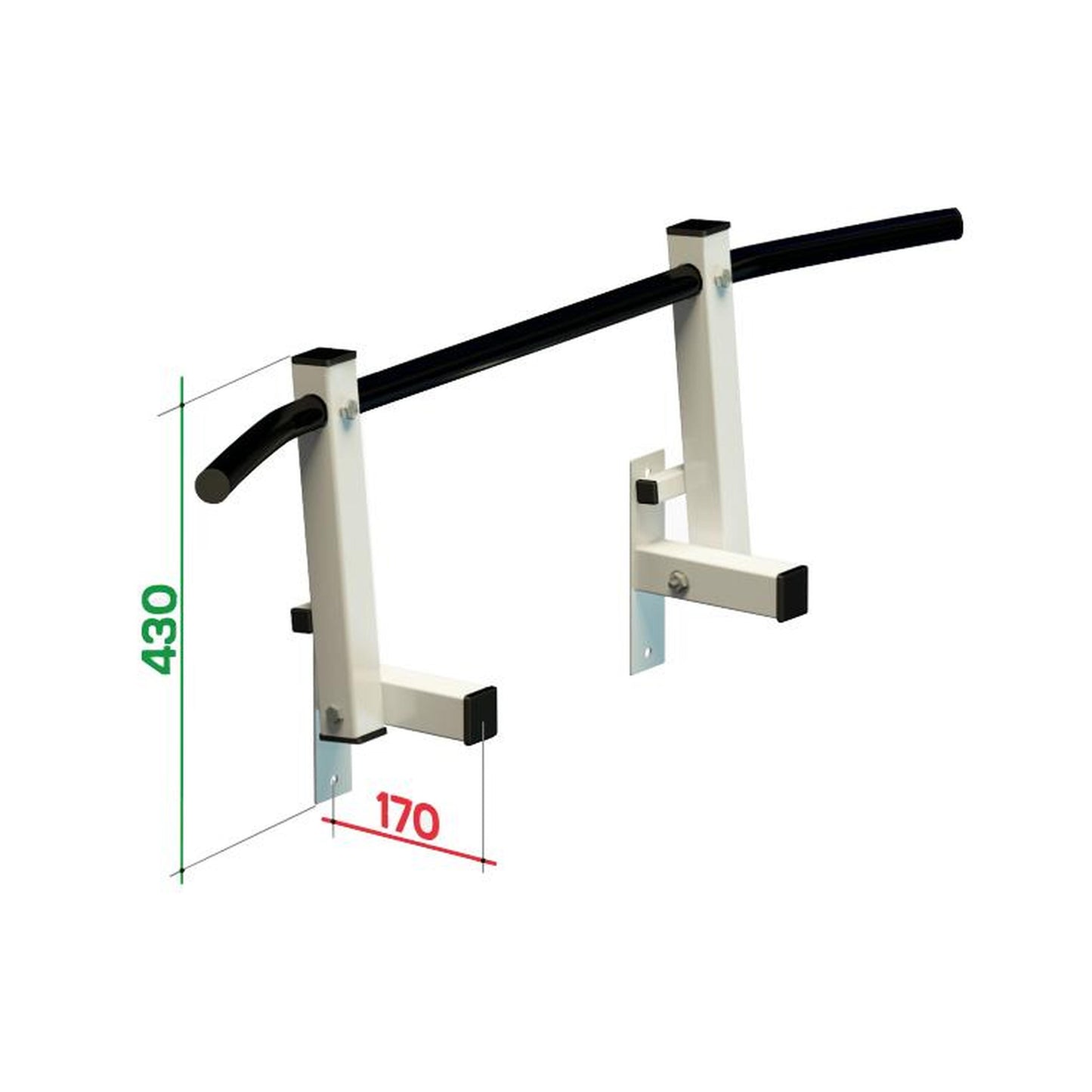 Pull-Up Bar for Wall with Wide Foldable Grip Up to 150 kg SPECTRUM SPEKTR3 100*37.5 cm