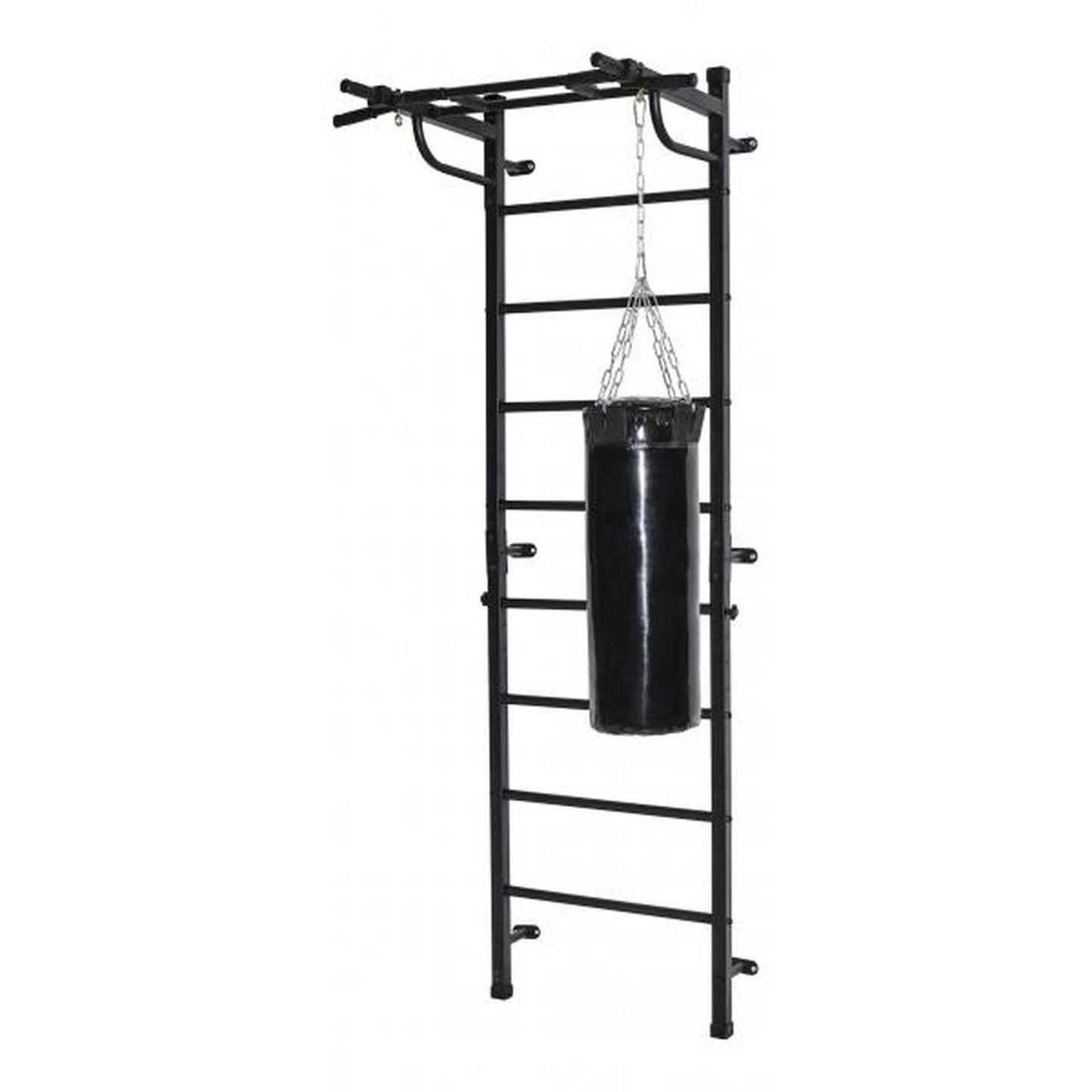 Gimnasio Adultos de Pared con Espaldera y Barra de Dominadas hasta 250 kg BOGATYR FLEXTER 241*78*68.5 cm Negro