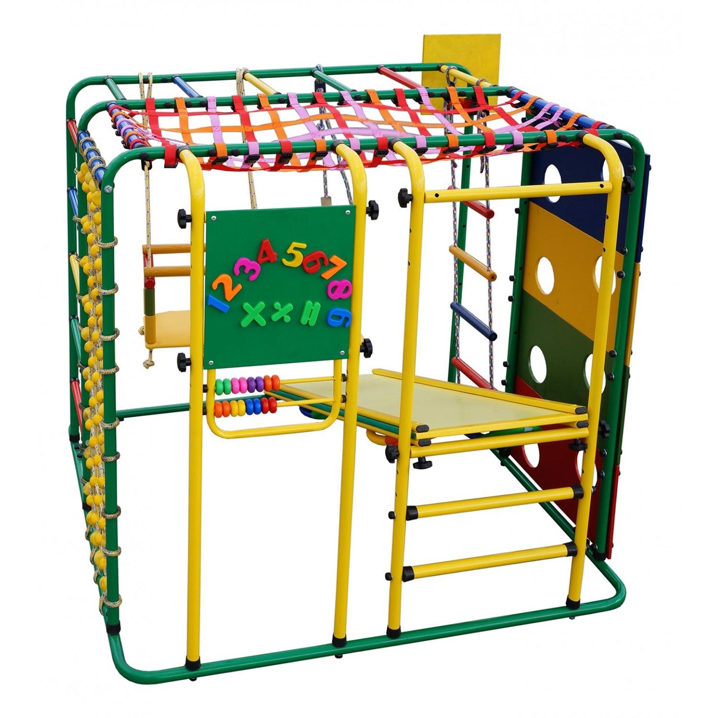 Kubik Children's Floor Gym with Ladder, Swing, and Slide 203*121*115 cm