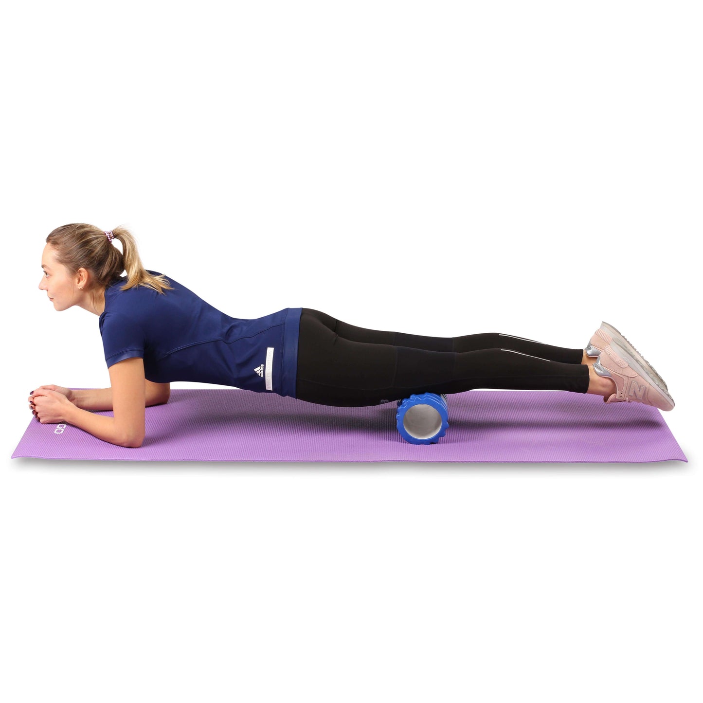 Foam Roller Round For Muscle Massages And Yoga PVC Indigo 33*14 cm