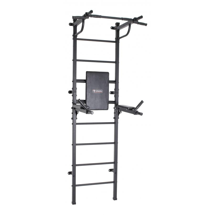 Wall Gym for Adults with Stall Bars, Foldable Dip Bar Up to 250 kg START Black 230*60*62.5 cm