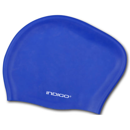 Swimming Cap Silicone for Long Hair INDIGO